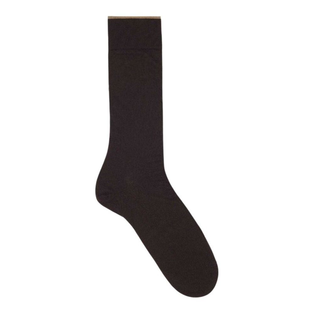 Boss Mens Plain Ankle Cashmere Socks / Dark Brown